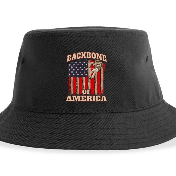 Backbone Of America Arborist Tree Surgeon Lumberjack Logger Sustainable Bucket Hat