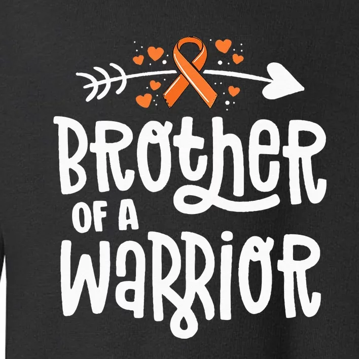 Brother Of A Warrior Gift Family Leukemia Cancer Awareness Toddler Sweatshirt