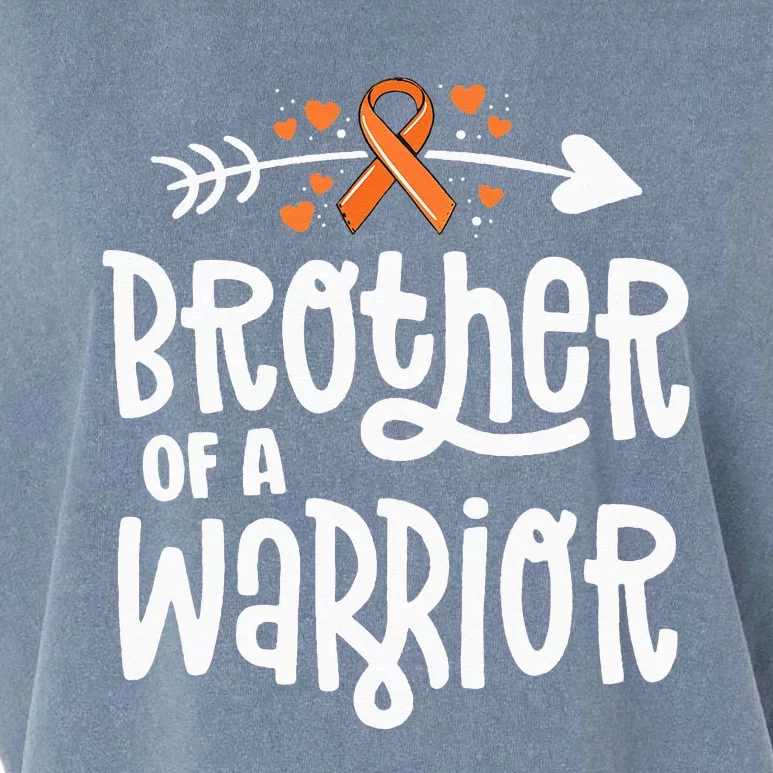 Brother Of A Warrior Gift Family Leukemia Cancer Awareness Garment-Dyed Women's Muscle Tee