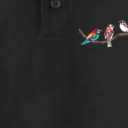 Birds On A Branch Birding Bird Watching Bird Watcher Dry Zone Grid Performance Polo