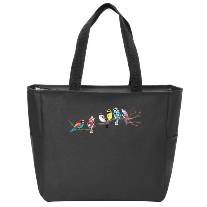 Birds On A Branch Birding Bird Watching Bird Watcher Zip Tote Bag