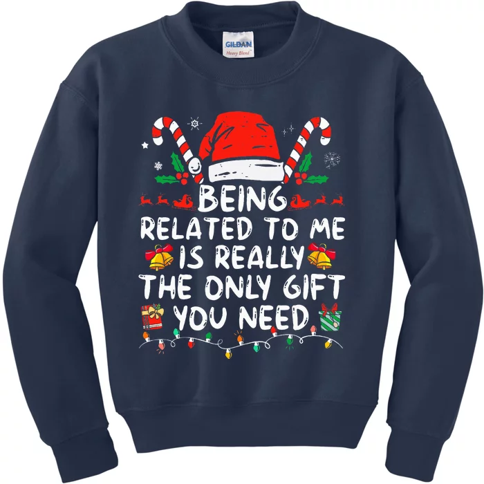 Bend Over And I'll Show You Ugly Christmas Couple Matching Kids Sweatshirt