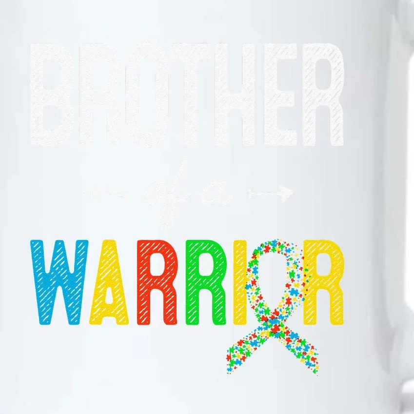 Brother Of A Warrior Autism Awareness Support Black Color Changing Mug