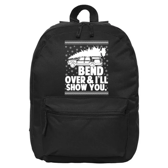 Bend Over And Ill Show You Funny Merry Christmas Tree 16 in Basic Backpack