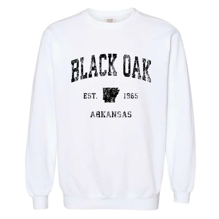 Black Oak Arkansas AR Vintage Athletic Black Sports Garment-Dyed Sweatshirt