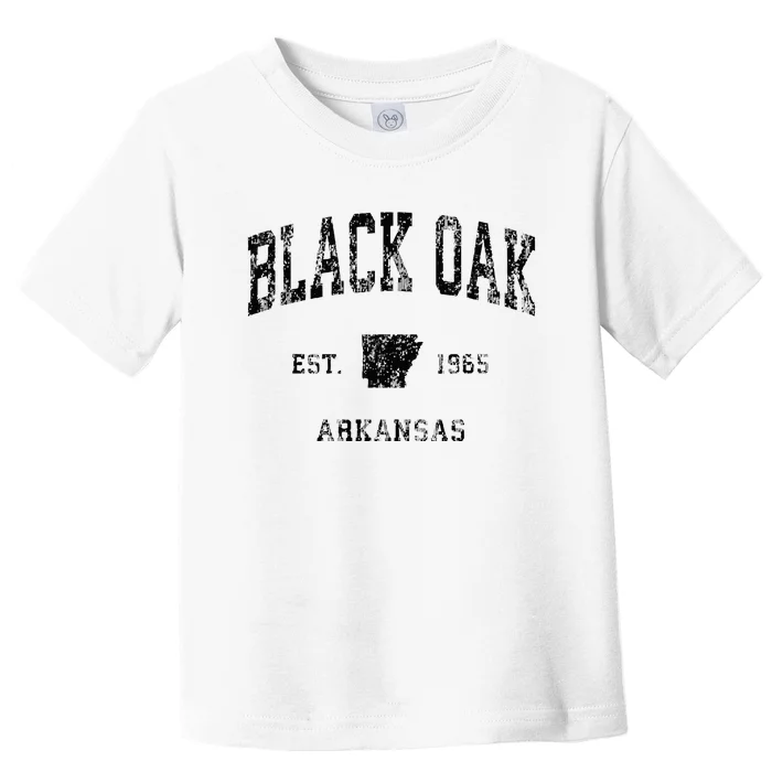 Black Oak Arkansas AR Vintage Athletic Black Sports Toddler T-Shirt