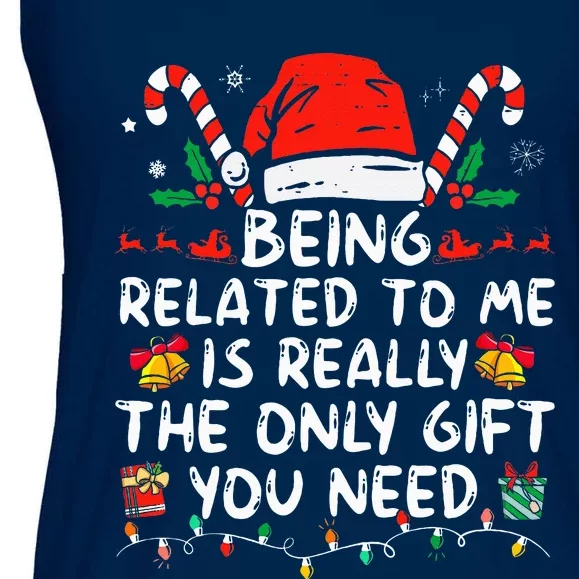 Bend Over And I'll Show You Ugly Christmas Couple Matching Ladies Essential Flowy Tank