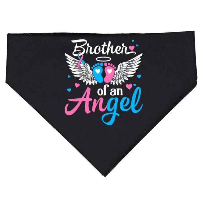 Brother Of An Angel Pregnancy Infant Loss Awareness Ribbon USA-Made Doggie Bandana