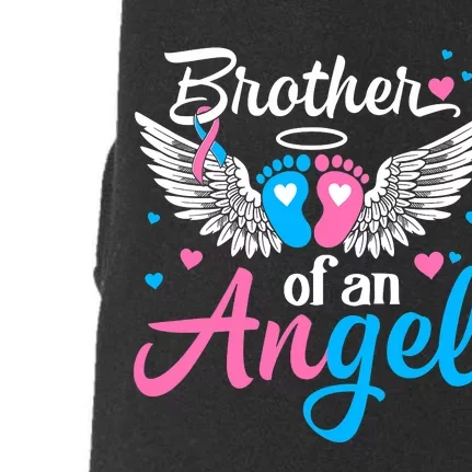 Brother Of An Angel Pregnancy Infant Loss Awareness Ribbon Doggie 3-End Fleece Hoodie