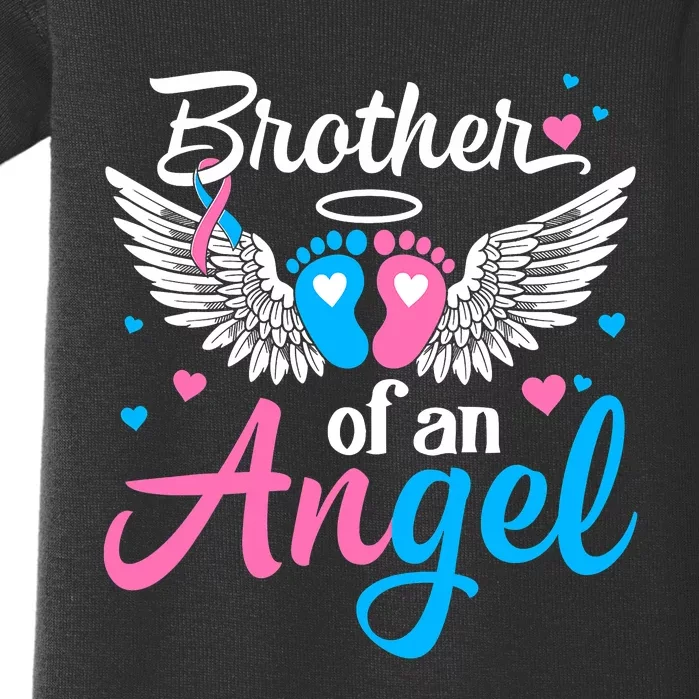 Brother Of An Angel Pregnancy Infant Loss Awareness Ribbon Baby Bodysuit