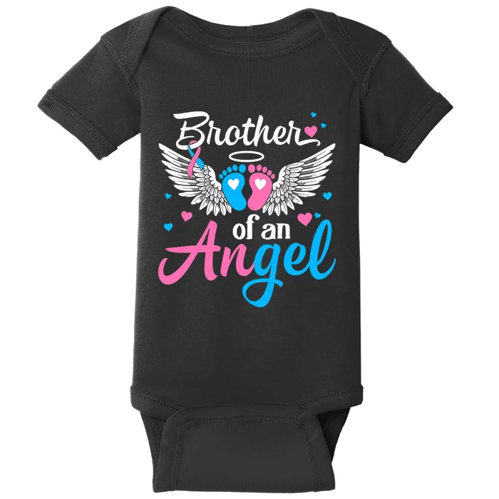 Brother Of An Angel Pregnancy Infant Loss Awareness Ribbon Baby Bodysuit