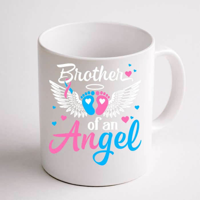 Brother Of An Angel Pregnancy Infant Loss Awareness Ribbon Front & Back Coffee Mug