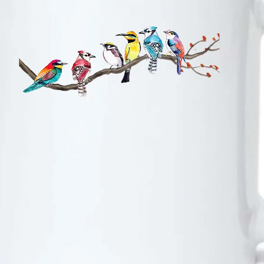 Birds On A Branch Birding Bird Watching Bird Watcher Black Color Changing Mug