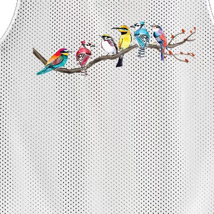 Birds On A Branch Birding Bird Watching Bird Watcher Mesh Reversible Basketball Jersey Tank