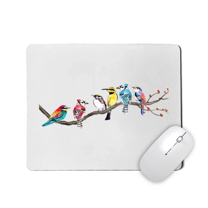 Birds On A Branch Birding Bird Watching Bird Watcher Mousepad