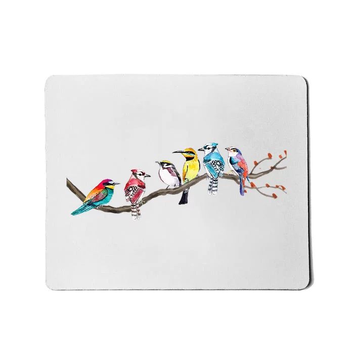 Birds On A Branch Birding Bird Watching Bird Watcher Mousepad