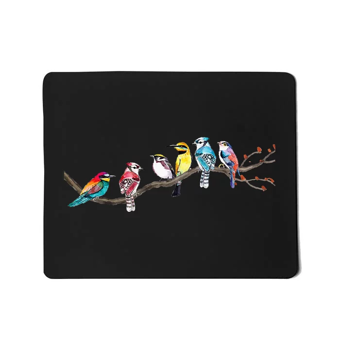 Birds On A Branch Birding Bird Watching Bird Watcher Mousepad