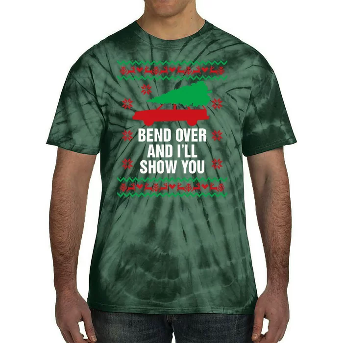 Bend Over and I'll Show You Christmas Couple Matching Family Tie-Dye T-Shirt