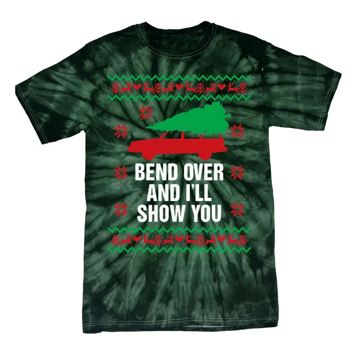 Bend Over and I'll Show You Christmas Couple Matching Family Tie-Dye T-Shirt