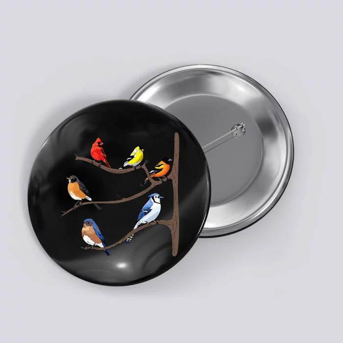 Birds On A Branch Birding Birdwatching Birder Bird Watcher Button