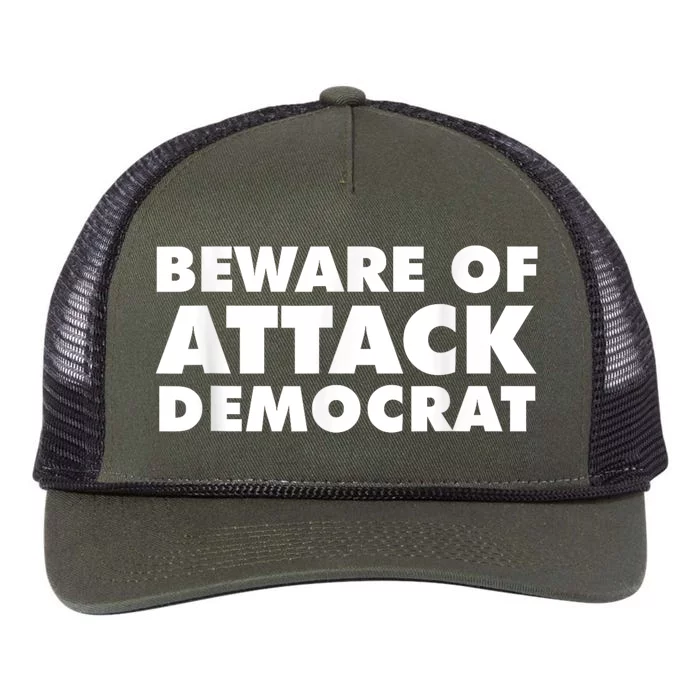 Beware Of Attack Democrat Retro Rope Trucker Hat Cap