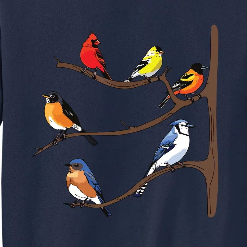 Birds On A Branch Birding Birdwatching Birder Bird Watcher Tall Sweatshirt