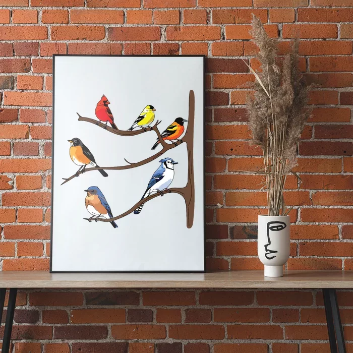 Birds On A Branch Birding Birdwatching Birder Bird Watcher Poster