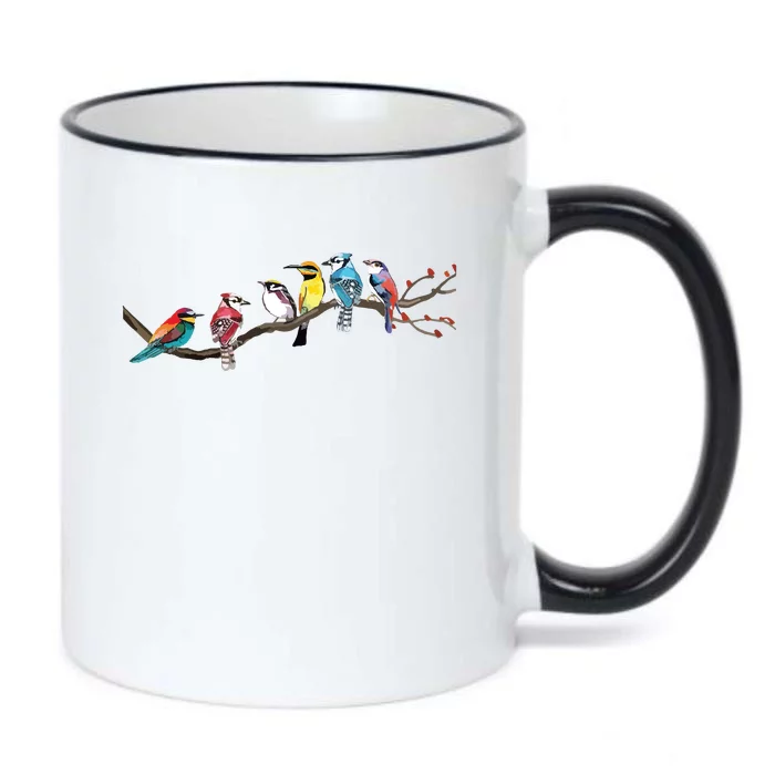 Birds On A Branch Birding Bird Watching Bird Watcher Black Color Changing Mug