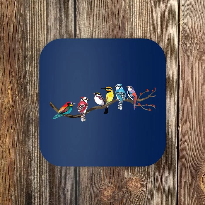 Birds On A Branch Birding Bird Watching Bird Watcher Coaster