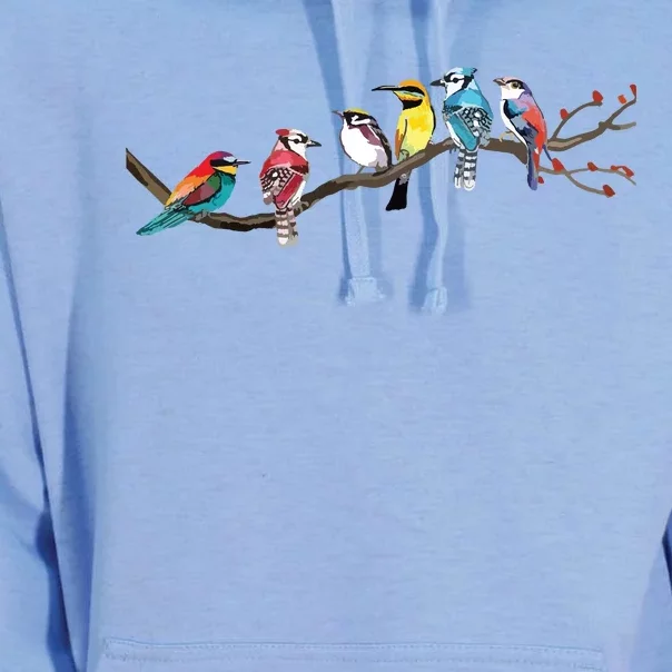 Birds On A Branch Birding Bird Watching Bird Watcher Unisex Surf Hoodie