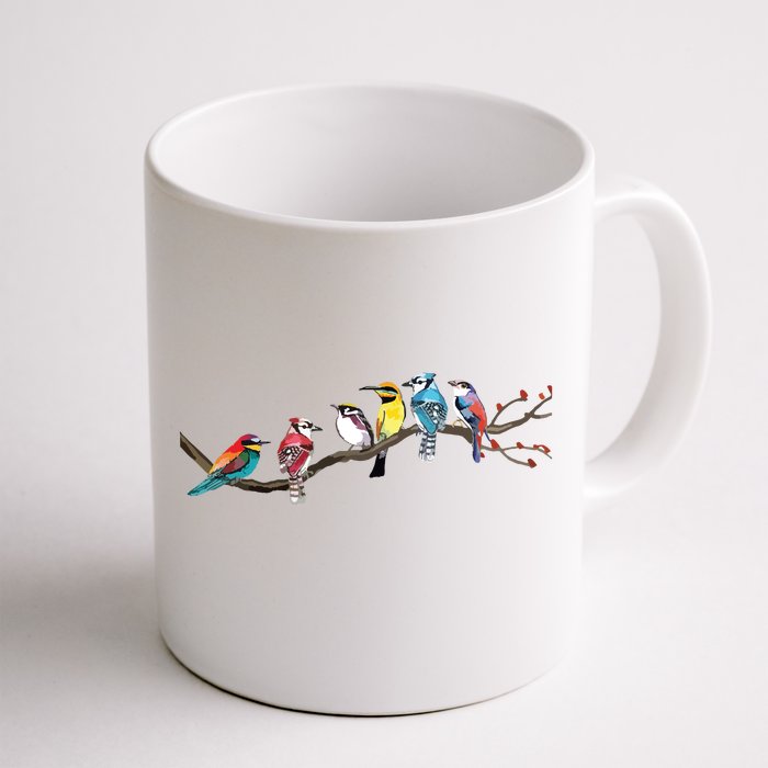 Birds On A Branch Birding Bird Watching Bird Watcher Front & Back Coffee Mug