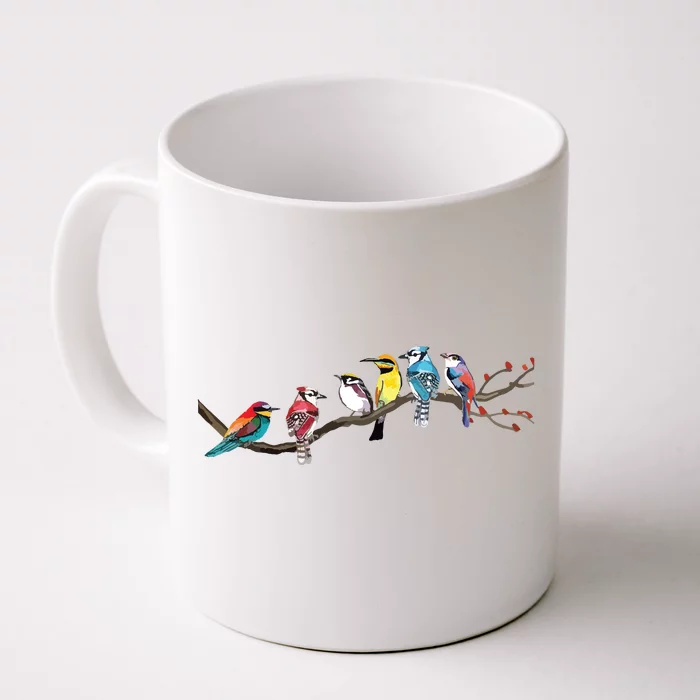 Birds On A Branch Birding Bird Watching Bird Watcher Front & Back Coffee Mug