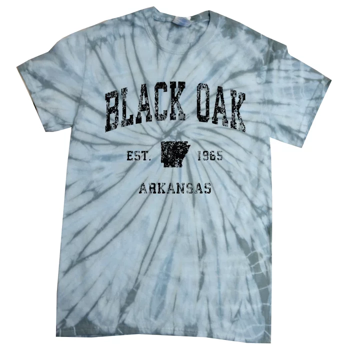 Black Oak Arkansas AR Vintage Athletic Black Sports Tie-Dye T-Shirt