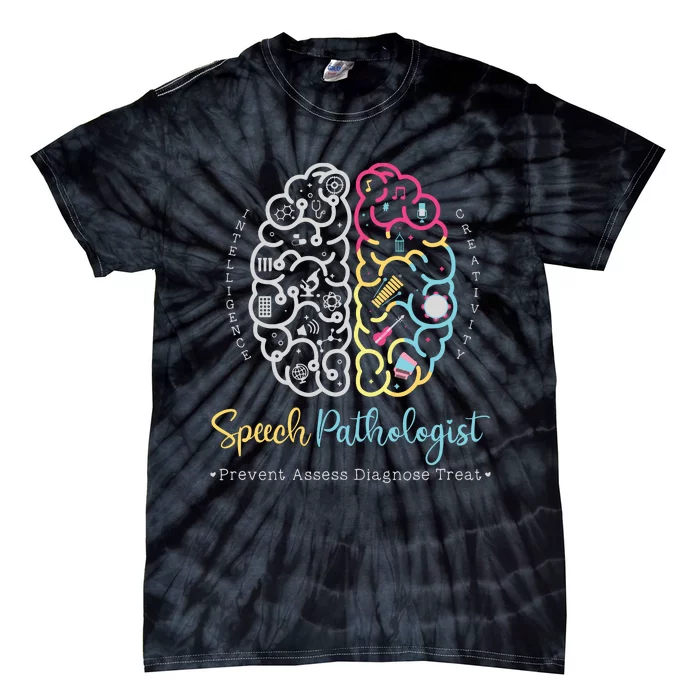 Brain Of A Speech Pathologist Speech Language Therapy Tie-Dye T-Shirt