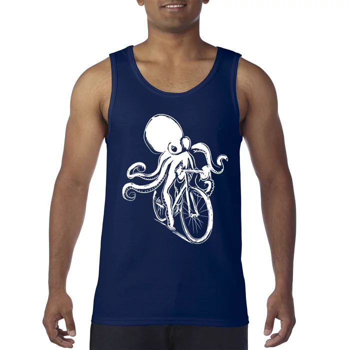 Bicycle Octopus Art Cyclist Tank Top