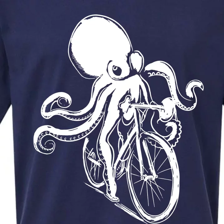 Bicycle Octopus Art Cyclist Sueded Cloud Jersey T-Shirt