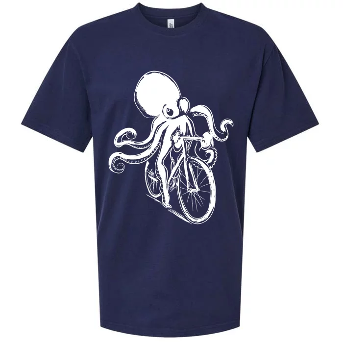 Bicycle Octopus Art Cyclist Sueded Cloud Jersey T-Shirt