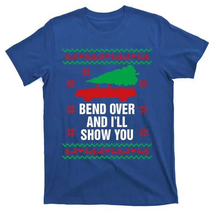 Bend Over and I'll Show You Christmas Couple Matching Family T-Shirt