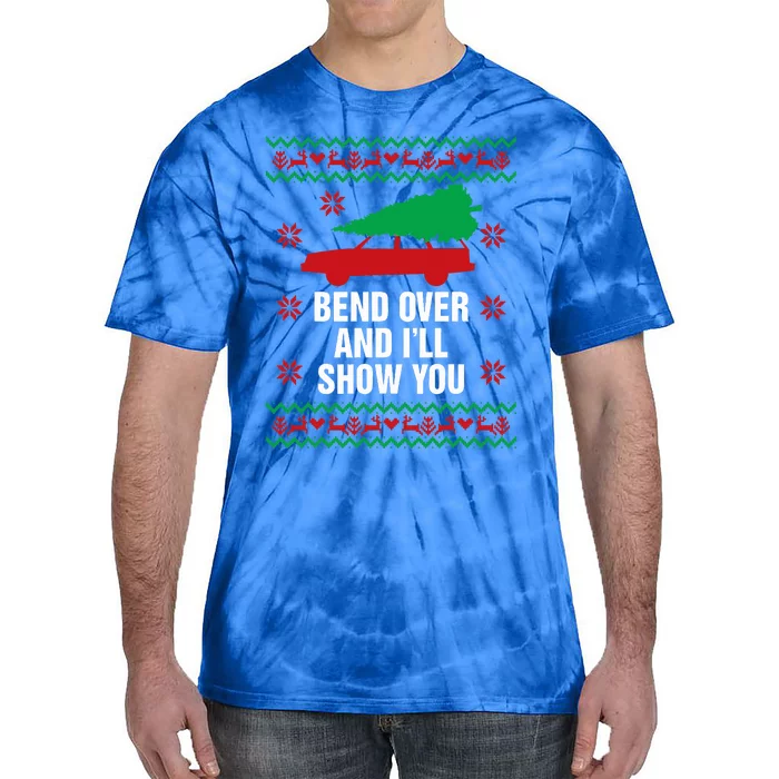 Bend Over and I'll Show You Christmas Couple Matching Family Tie-Dye T-Shirt