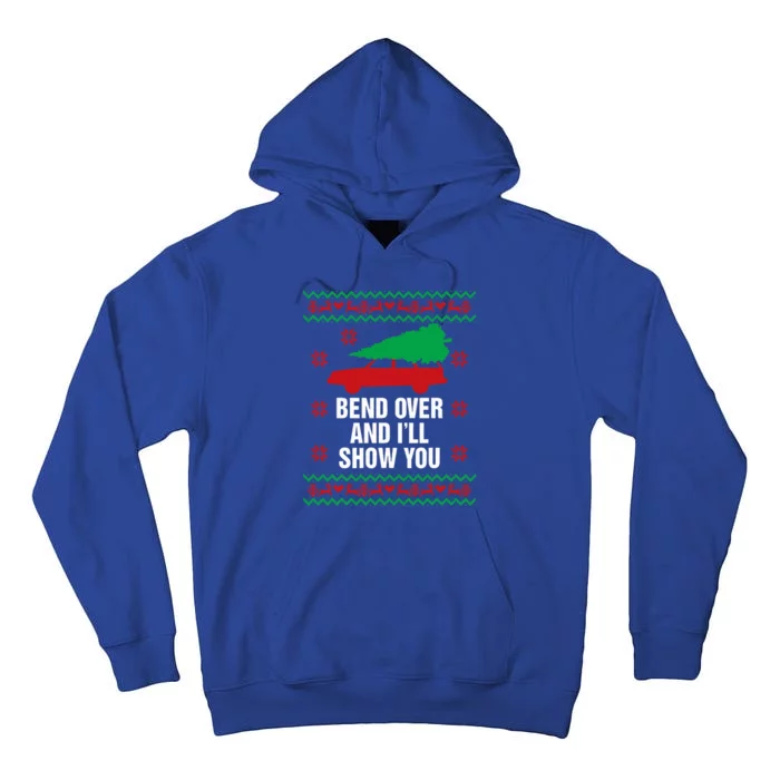 Bend Over and I'll Show You Christmas Couple Matching Family Tall Hoodie