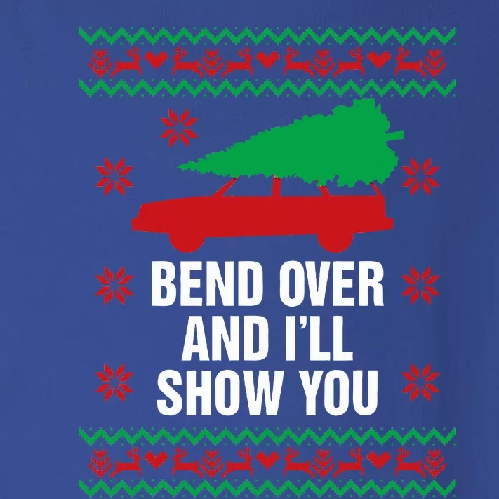 Bend Over and I'll Show You Christmas Couple Matching Family Toddler Long Sleeve Shirt