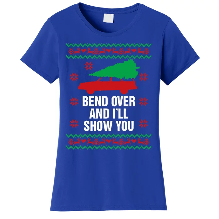 Bend Over and I'll Show You Christmas Couple Matching Family Women's T-Shirt