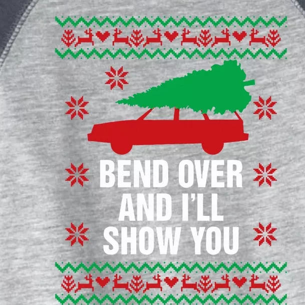 Bend Over and I'll Show You Christmas Couple Matching Family Toddler Fine Jersey T-Shirt