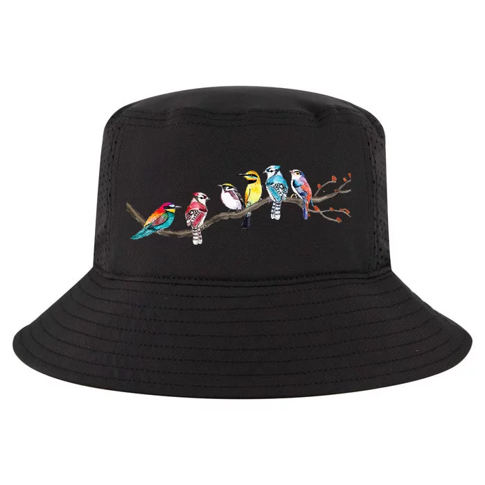 Birds On A Branch Birding Bird Watching Bird Watcher Cool Comfort Performance Bucket Hat