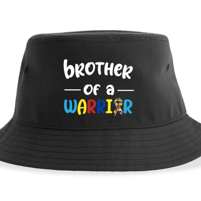 Brother Of A Warrior Autism Awareness Sustainable Bucket Hat