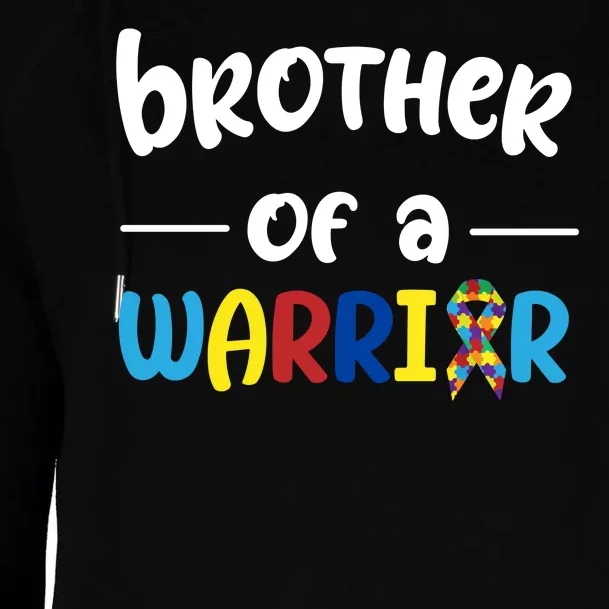 Brother Of A Warrior Autism Awareness Womens Funnel Neck Pullover Hood