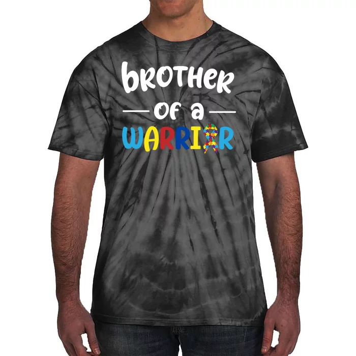 Brother Of A Warrior Autism Awareness Tie-Dye T-Shirt