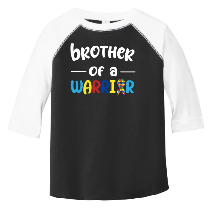 Brother Of A Warrior Autism Awareness Toddler Fine Jersey T-Shirt