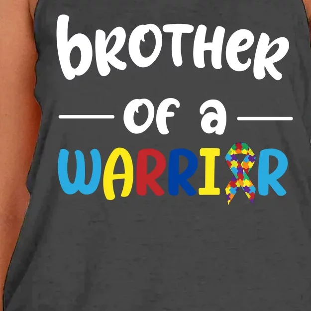 Brother Of A Warrior Autism Awareness Women's Knotted Racerback Tank