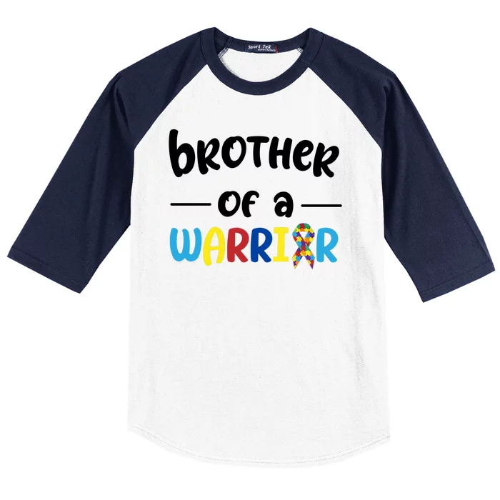 Brother Of A Warrior Autism Awareness Baseball Sleeve Shirt